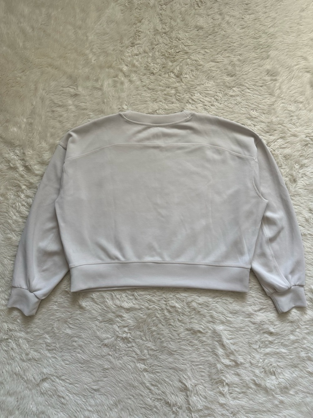 Lululemon Sweatshirt Softstreme Perfectly Oversized Cropped Crew Pullover Sz 8 - Picture 3 of 12